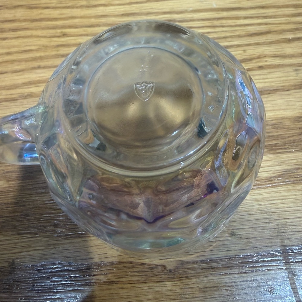 Indiana Glass Iridescent Punch Bowl Set with Clear Cups - Picture 10 of 10